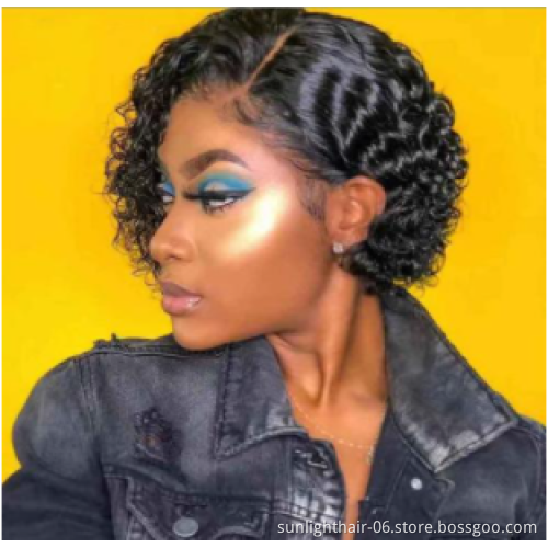 Free sample wholesale Sunlight 100% human hair lace front wig bob virgin raw brazilian cuticle aligned hair Celiehair